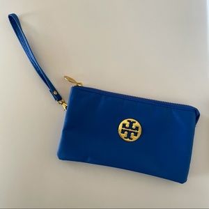 Blue Tort Burch Nylon Wristlet